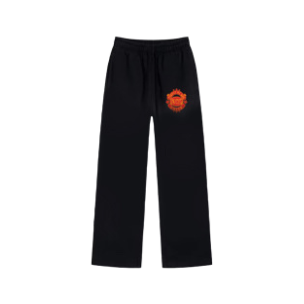MUCYO BLACK BAGGY SWEATPANTS