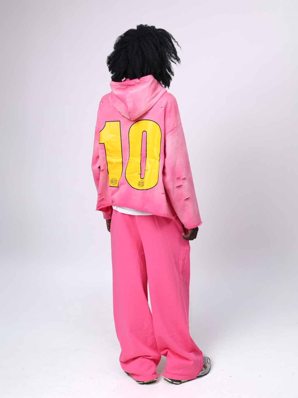 MUCYO PINK OVERSIZED BAGGY HOODIE
