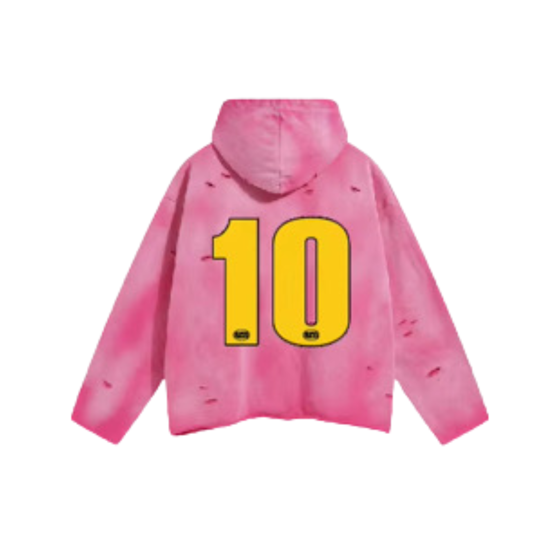 MUCYO PINK OVERSIZED BAGGY HOODIE