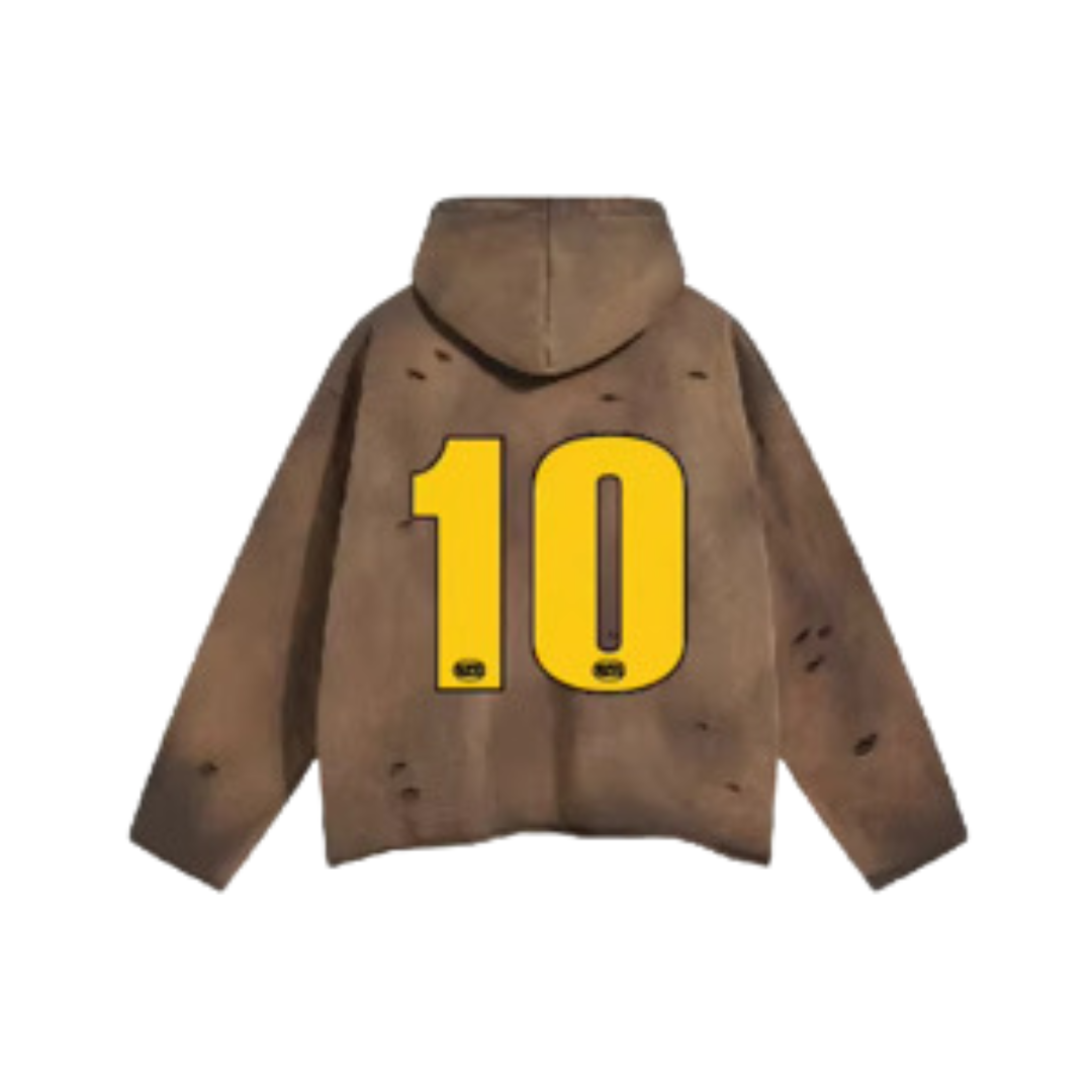 MUCYO BROWN OVERSIZED BAGGY HOODIE