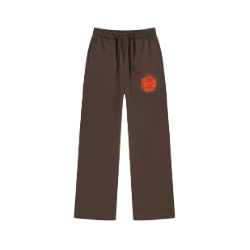 MUCYO BROWN BAGGY SWEATPANTS