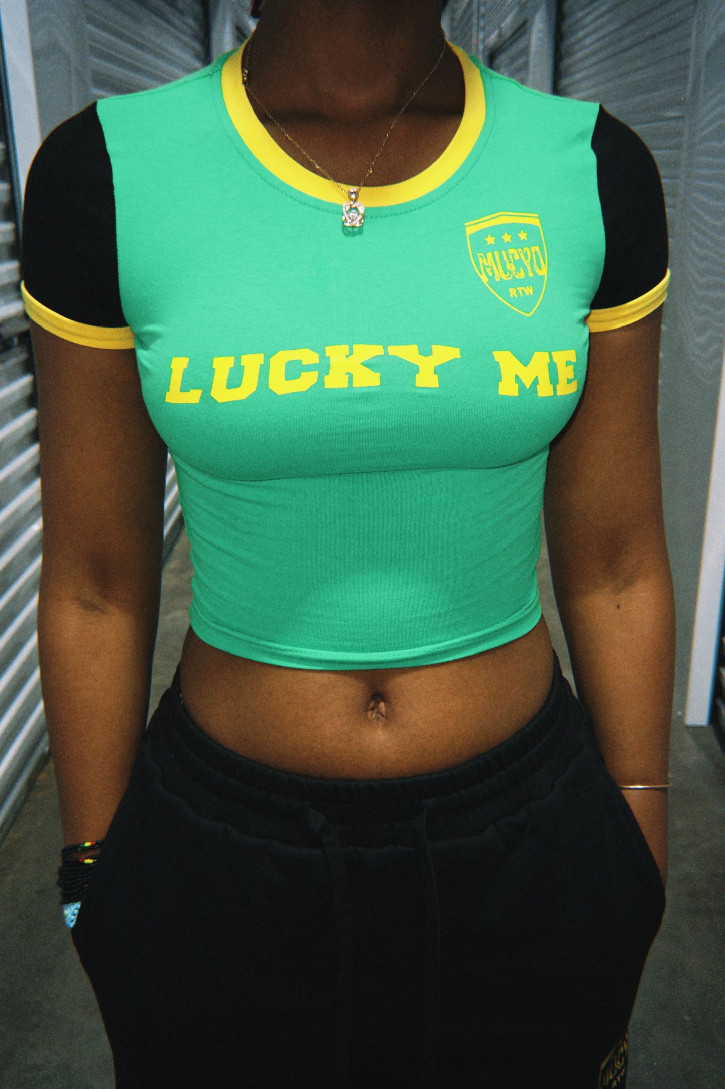 MUCYO GIRLS GREEN BABY TEE